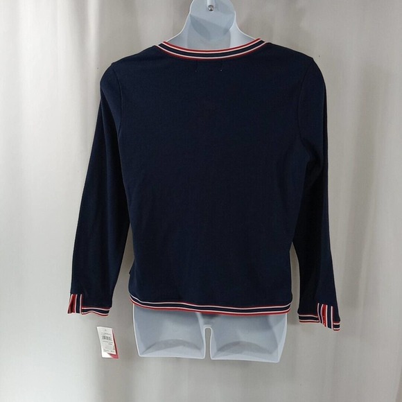 cathy daniels Jacket Women's Size Large Red Whit Blue Striped * - Picture 4 of 14